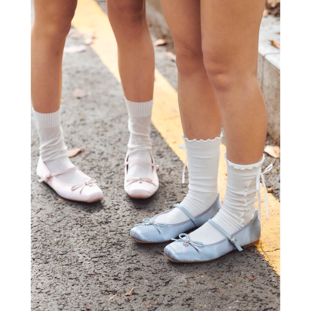 Minx รุ่น Locket jane รองเท้า Maryjane ผ้าซาติน แต่งโบว์ ประดับชาร์ม heart locket / minxshoes รูปที่ 4