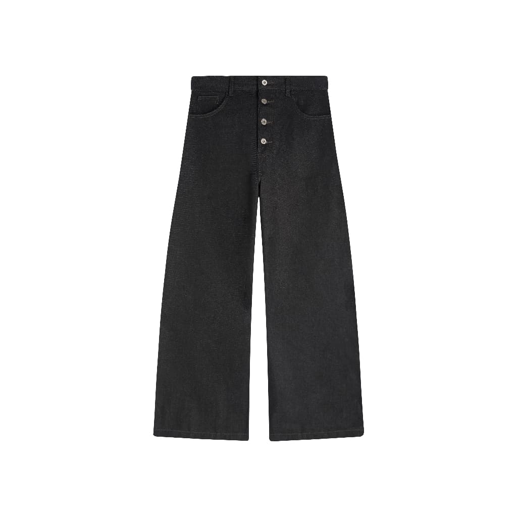 DOUBLE RAW DENIM BAGGY BLACK / กางเกงยีนส์ขายาว