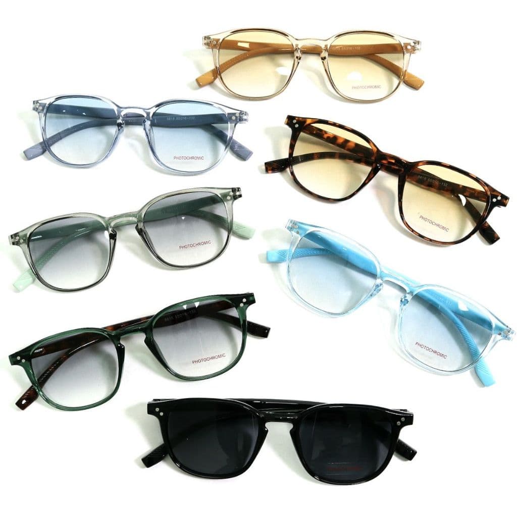 แว่นสายตายาว/สายตาปกติ แว่นกรองแสงบลูออโต้ไล่สี Photochromic ออกแดดเปลี่ยนสี ป้องกันแสงสีฟ้า แว่นอ่านหนังสือรุ่น8815 รูปที่ 1