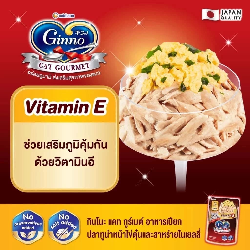 Ginno อาหารเปียกแมวกินโนะ เกรดพรีเมี่ยม ขนาด 60กรัม ส่งเร็ว รูปที่ 6