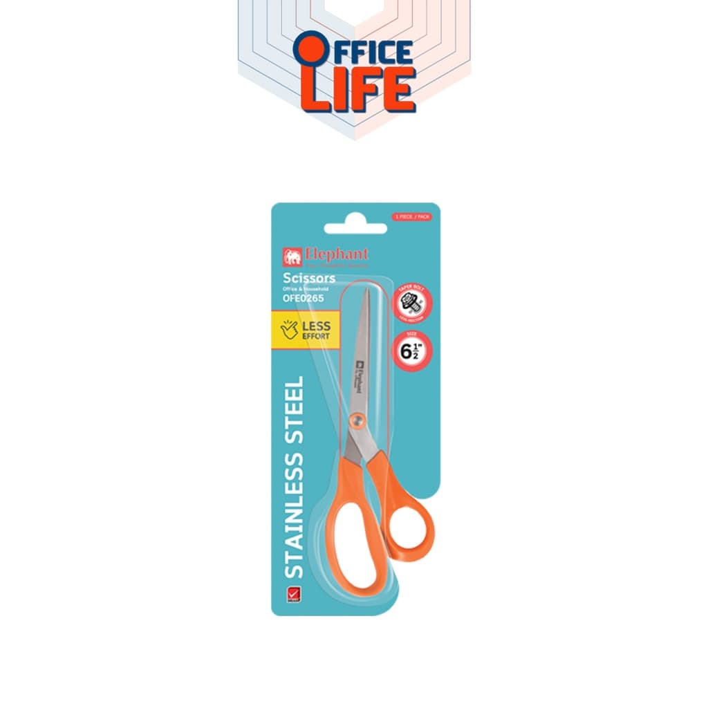 Elephant กรรไกร Scissors กรรไกรสแตนเลส OFE ขนาด 5 / 6.5 / 8 / 8.5 นิ้ว รูปที่ 4