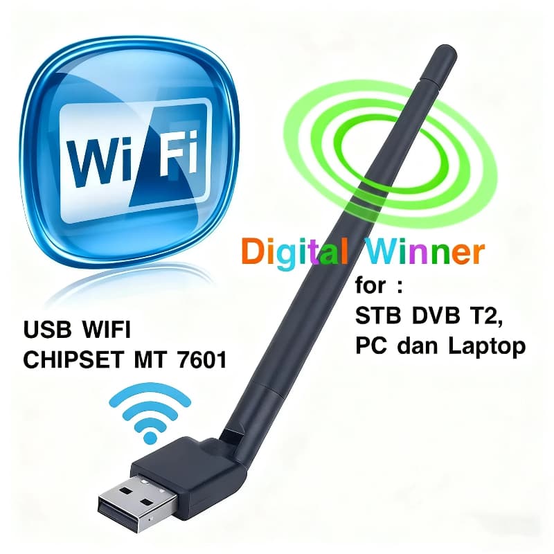 MT7601การ์ดเครือข่ายไร้สาย USBอะแดปเตอร์รับสัญญาณเครือข่ายไร้สาย การ์ดเครือข่ายไร้สาย USB แล็ปท็อปเครื่องส่งสัญญาณ WiFi รูปที่ 1