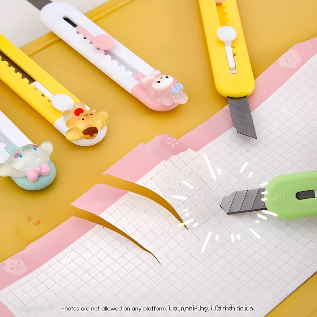คัตเตอร์มินิ น่ารัก Cartoon Kniff มีดคัตเตอร์พกพา ลายการ์ตูน คัตเตอร์ตัดกระดาษ แกะพัสดุ DIY อุปกรณ์เครื่องเขียน นักเรียน รูปที่ 3