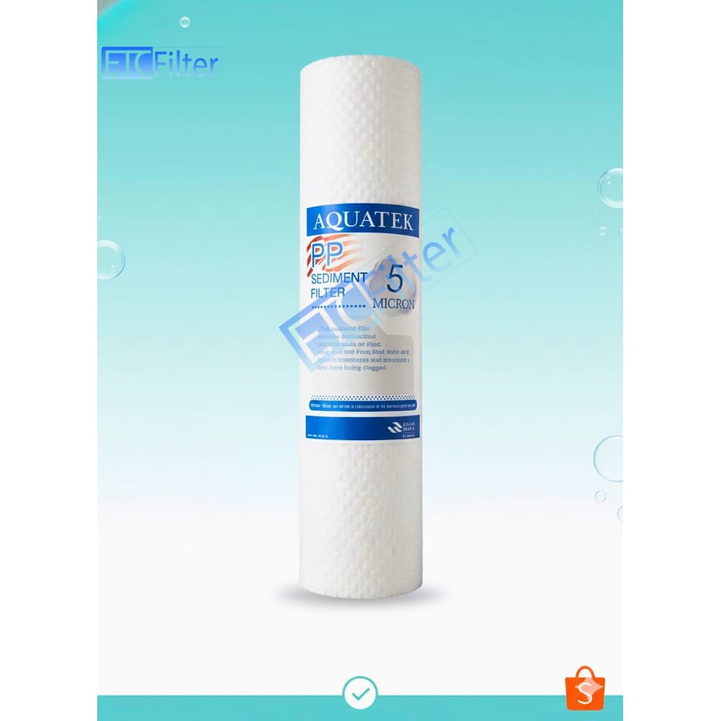 ไส้กรองน้ำ PP Aquatek Sliver USA คุณภาพสูง ขนาด 10 นิ้ว 5 ไมครอน รูปที่ 3