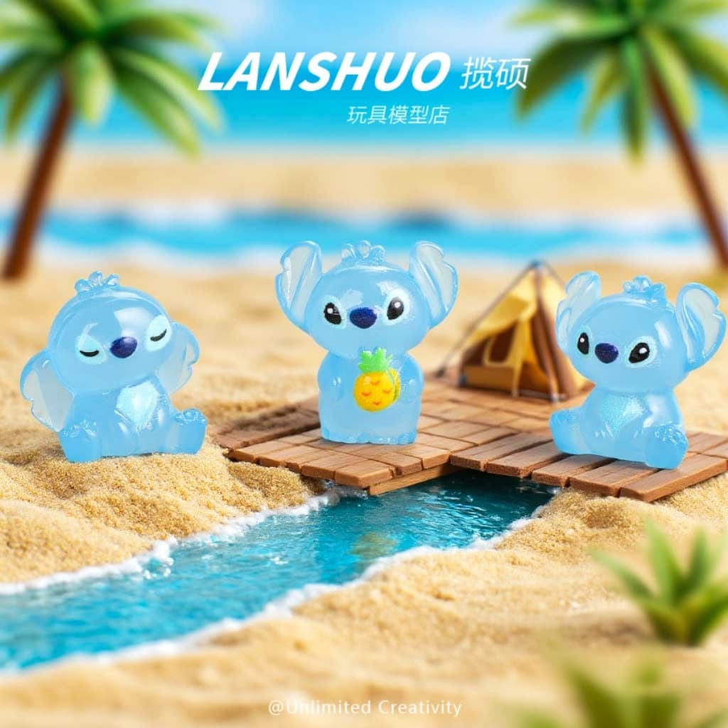 เรซิ่นสติช 20/50/100ชิ้น ตกแต่งห้องนอน ตกแต่งบ้าน เรืองแสง เรซิ่นเรืองแสง ตุ๊กตาเรซิ่น เรืองแสง รูปที่ 3