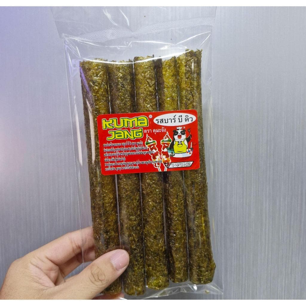 สาหร่ายม้วนตราคุมะจัง 3กรัม * 5ม้วน มีทั้งหมด 2 รสชาติ กรอบ อร่อย รูปที่ 4