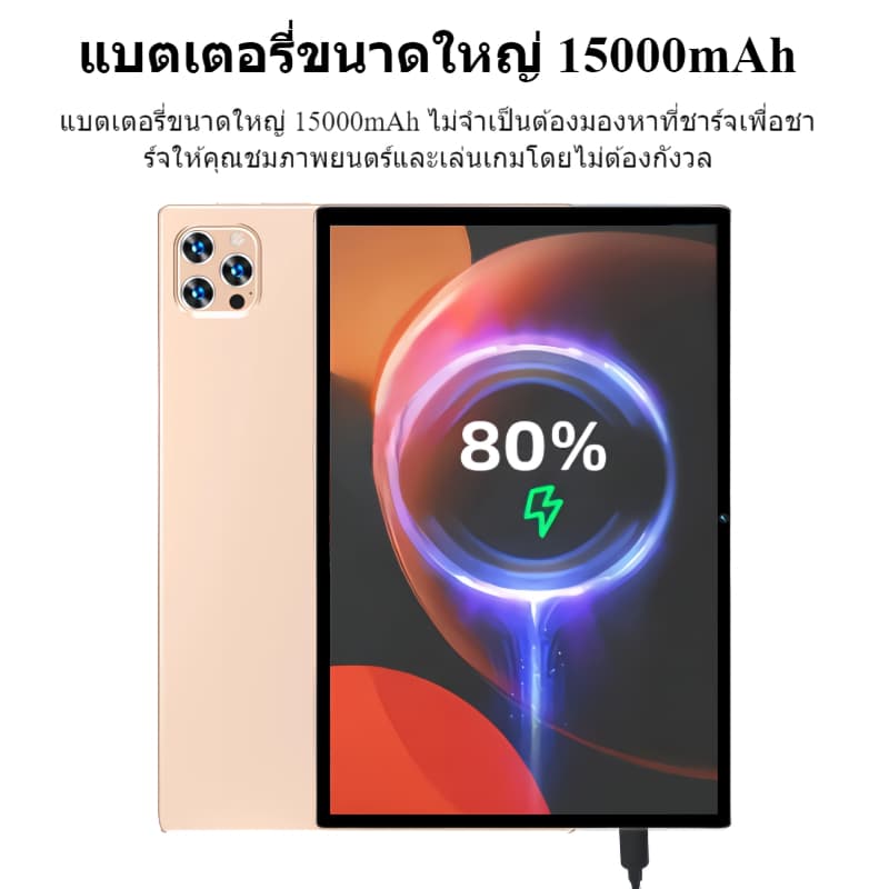 แท็บเล็ต v62 Android 15 12 นิ้วหน้าจอ RAM 16GB 1TB 15000mAh ความจุ Dual SIM Dual สแตนด์บายรองรับ 5G wifi รูปที่ 8