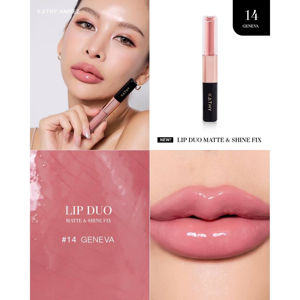 Beauty-Siam แท้ทั้งร้าน !! รุ่นใหม่ล่าสุด KATHY AMREZ Lip Duo Matte & Shine Fix รูปที่ 7