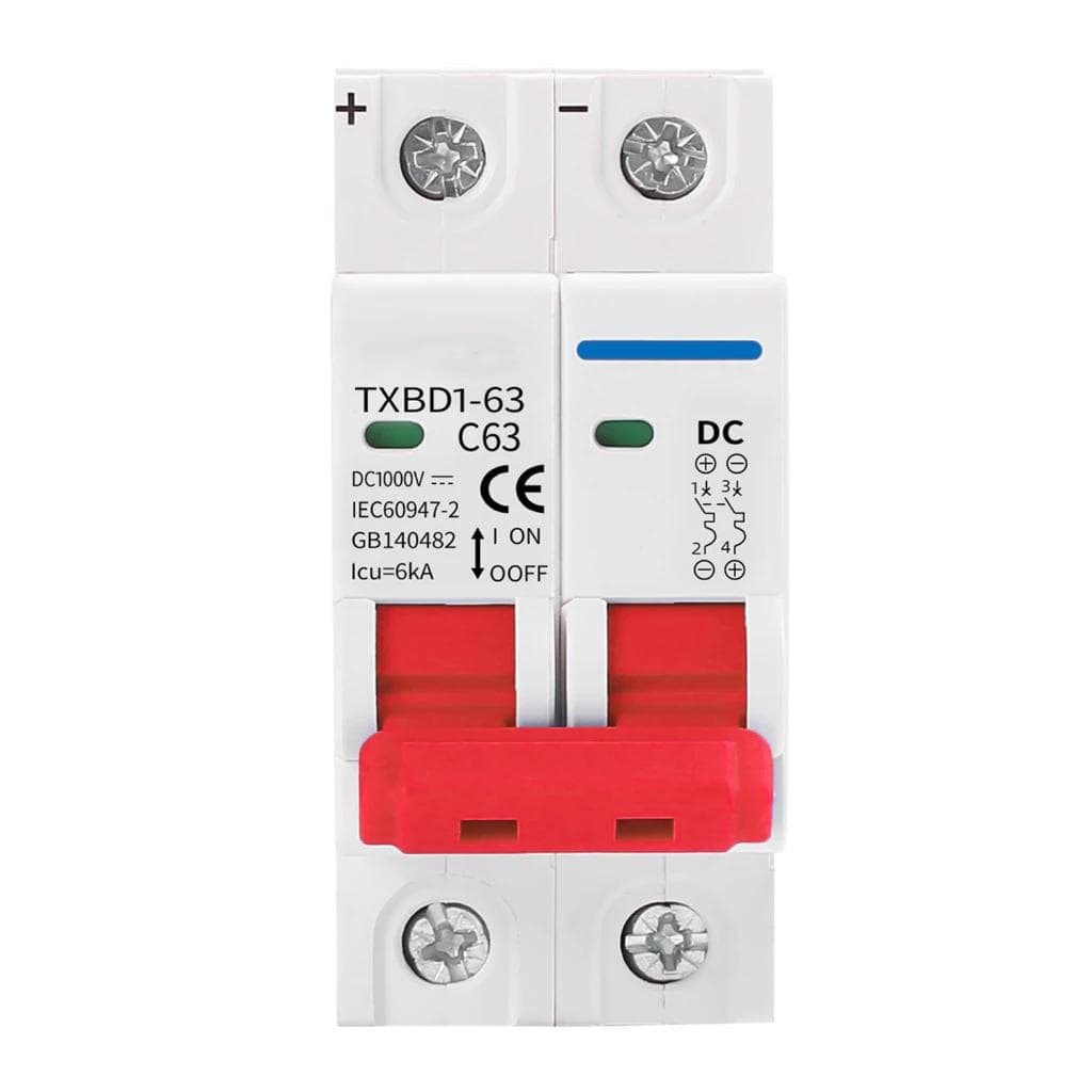 เล็กสวิตช์แบตเตอรี่เบรกเกอร์ พลังงานแสงอาทิตย์ 2P DC MCB1000VAC 400V 63A สําหรับระบบPhotovoltaicPV รูปที่ 8