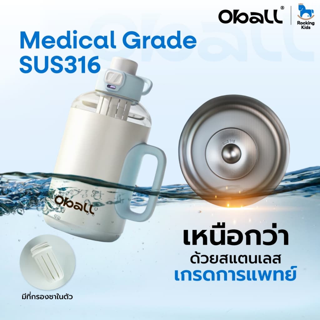 Oball Giant Sporty Cup Thai Exclusive Edition แก้วน้ำเก็บความเย็น ล็อกความเย็นสะใจ บูสพลังได้สุดแม็กซ์ รูปที่ 2