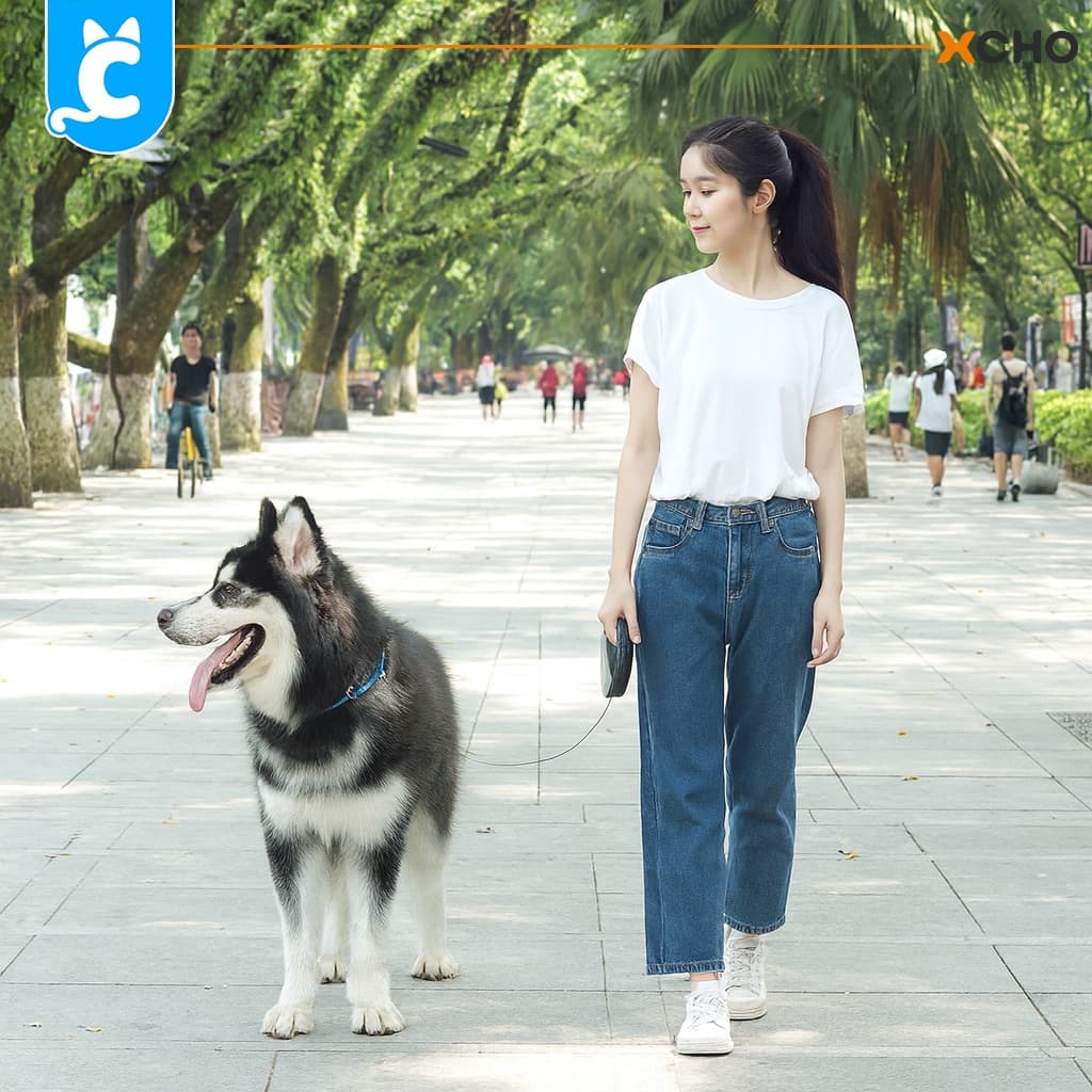 XCHO สายจูงสปริงสุนัข สายจูง ยืดหด ทนต่อแรงดึง Retractable Dog Leash CleverPet รูปที่ 8