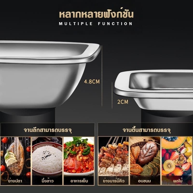 ถาดสแตนเลส พร้อมตะแกรงกรอง อเนกประสงค์ ใช้ได้ทั้งถาดอาหาร พักขนม อบขนม รองน้ำมัน ลดน้ำมันส่วนเกิน รูปที่ 8