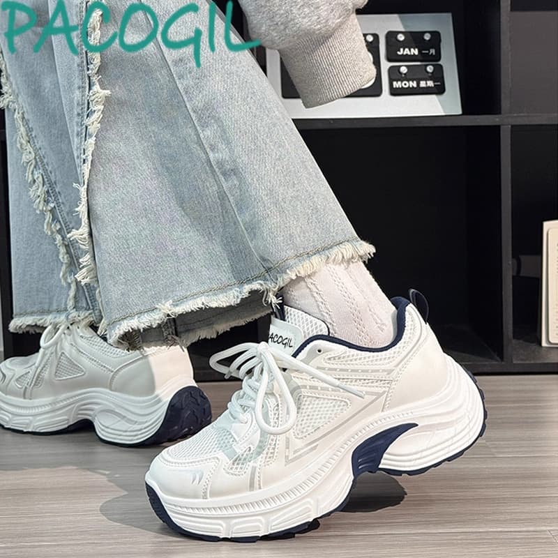 รองเท้าเกาหลี ไซส์ใหญ่ 36-42 - รองเท้าสนีกเกอร์น้ำหนักเบา ใส่ได้ทุกวัน สบายเท้า สำหรับสตรีเท้ากว้าง ใส่เดินนานไม่เมื่อย รูปที่ 7