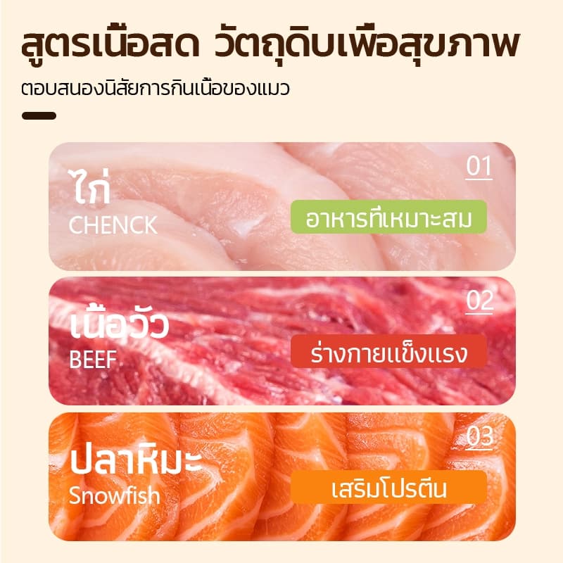 จัด ！PAWZA PET 100 ซอง ขนมแมวเลีย ขนมแมวเลียรสนุ่มละมุน แมวเลียยอดอิต6รส คละรส อุดมสารอาหาร เหมาะสำหรับแมวทุก รูปที่ 3