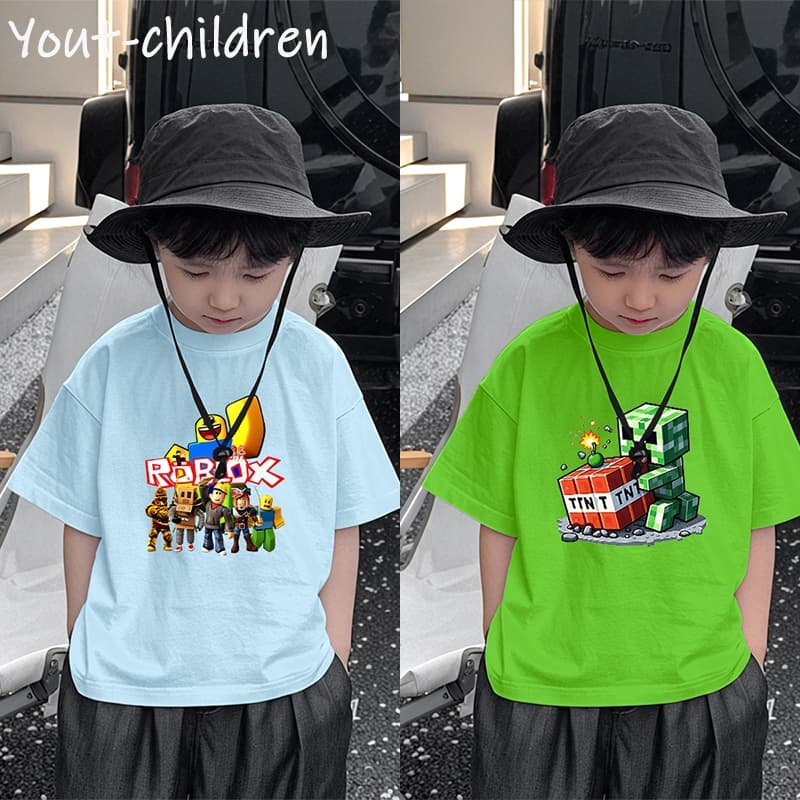 Yout-children เสื้อยืด kids girl/boy เสื้อผ้าเด็ก 'TNT bricks' เสื้อเด็ก แฟชั่น tshirt ผ้าCotton โคตรนุ่ม 2025 รูปที่ 2