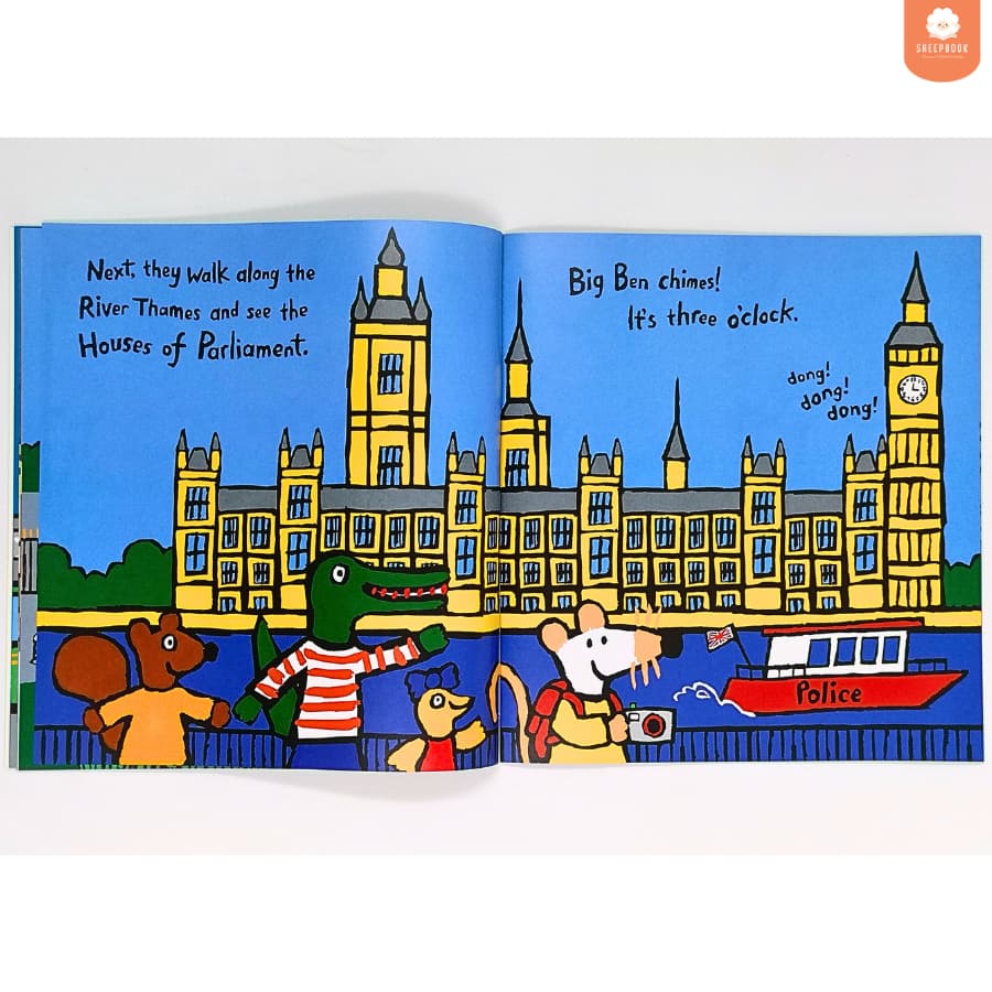 นิทานปกอ่อน Maisy Goes to London สีสันสดใส E4F4 รูปที่ 6