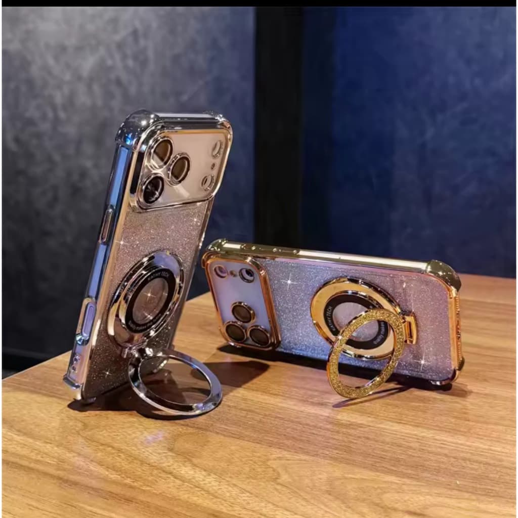 เคส กากเพชร ตั้งได้ สำหรับ Redmi15 A5 A7Pro และ POCO C71 เคสฟรุ้งฟริ้ง สวยหรู กากเพชร CD 2in1 กันกล้อง กันมุม รูปที่ 3