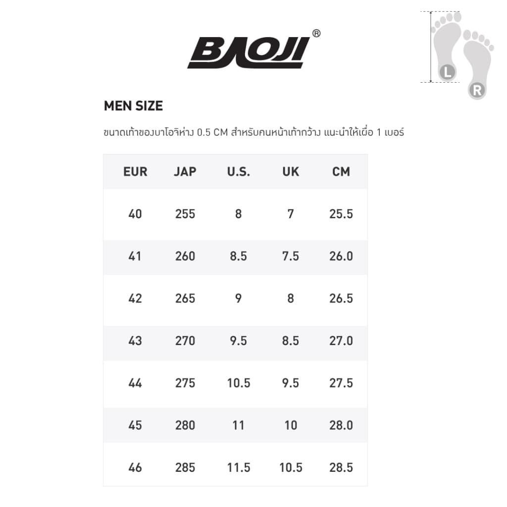 BAOJI บาโอจิ รองเท้าผ้าใบ รองเท้าลำลอง แฟชั่นผู้ชาย รุ่น BRM1014 รูปที่ 8