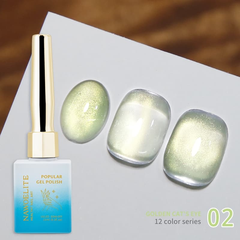 Nawoelite สีลูกแก้ว สีทาเล็บเจล เจลทาเล็บ เจลทาเล็บตาแมว 12 สีทอง ใช้ง่ายแม้สำหรับมือใหม่ สร้างเอฟเฟกต์เล็บรวยๆ รูปที่ 4