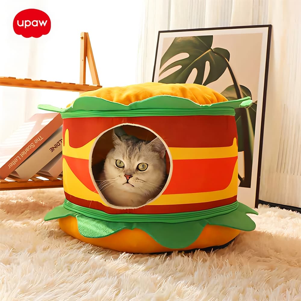 บ้านแมวขนาดใหญ่ ที่นอนแมว ที่นอนสัตว์เลี้ยง บ้านสัตว์เลี้ยง DIY รังแมว 2 in1 โพสต์ลับเล็บแมว เตียงแมว รูปที่ 4