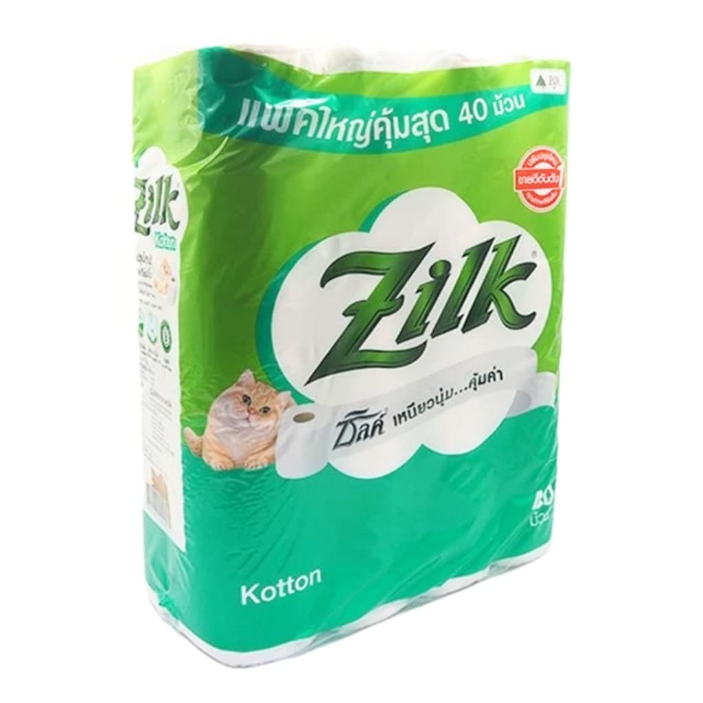 Zilk ซิลค์ คอตตอน กระดาษชำระ 40 ม้วน ทิชชู่ ซึมซับน้ำดีเยี่ยม หนา นุ่ม ไม่เปื่อยง่าย คุ้มค่า รูปที่ 4