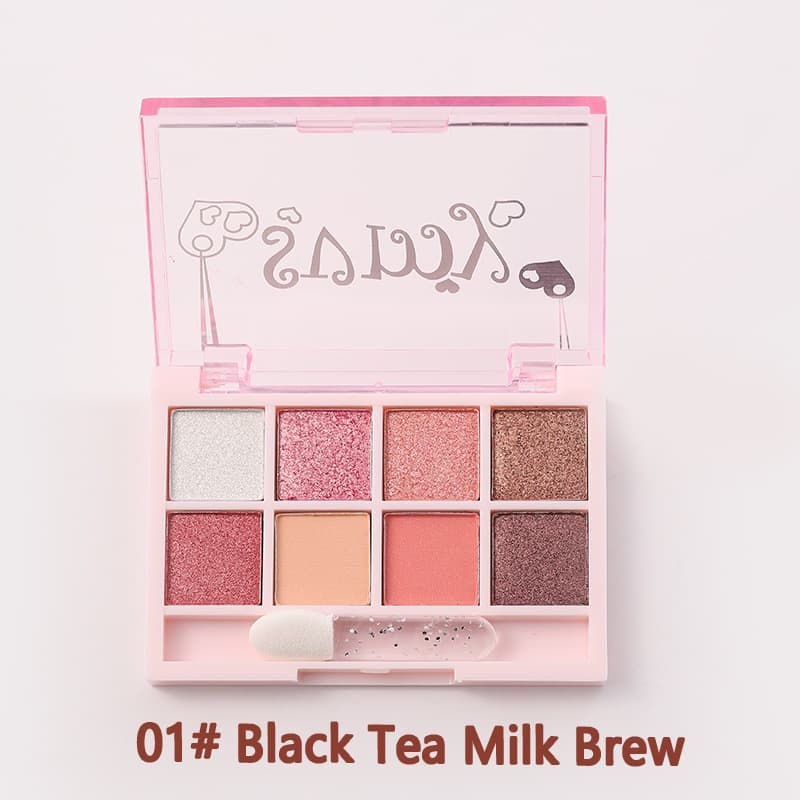 แผ่นอายแชโดว์ 8 สี แผ่นอายแชโดว์ อายเมคอัพ เครื่องสำอางติดทน พร้อมแปรงทาอายแชโดว์ในตัว รูปที่ 4