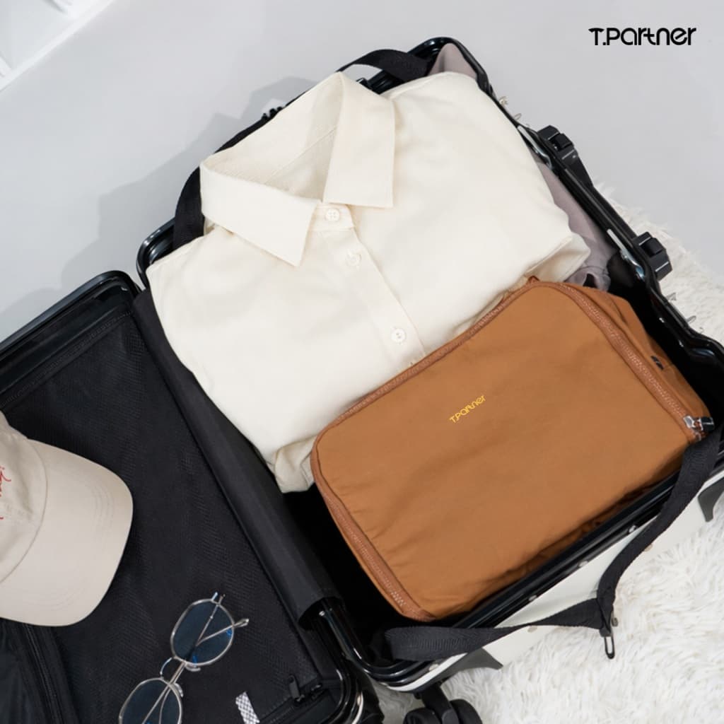 Tpartner Makeup Bag — กระเป๋าจัดระเบียบเครื่องสำอางใช้งานได้สะดวก จุเยอะ ใส่ได้ครบทั้งเมคอัพ สกินแคร์ โฟมล้างหน้า รูปที่ 7