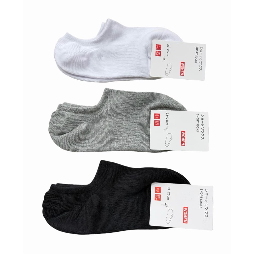 ถุงเท้า uniqlo ข้อสั้น ซ่อนข้อ ผ้าcotton เนื้อผ้านุ่ม กระชับ ผ้าเทพ ใส่สบายระบายอากาศ size.34-42 รูปที่ 1