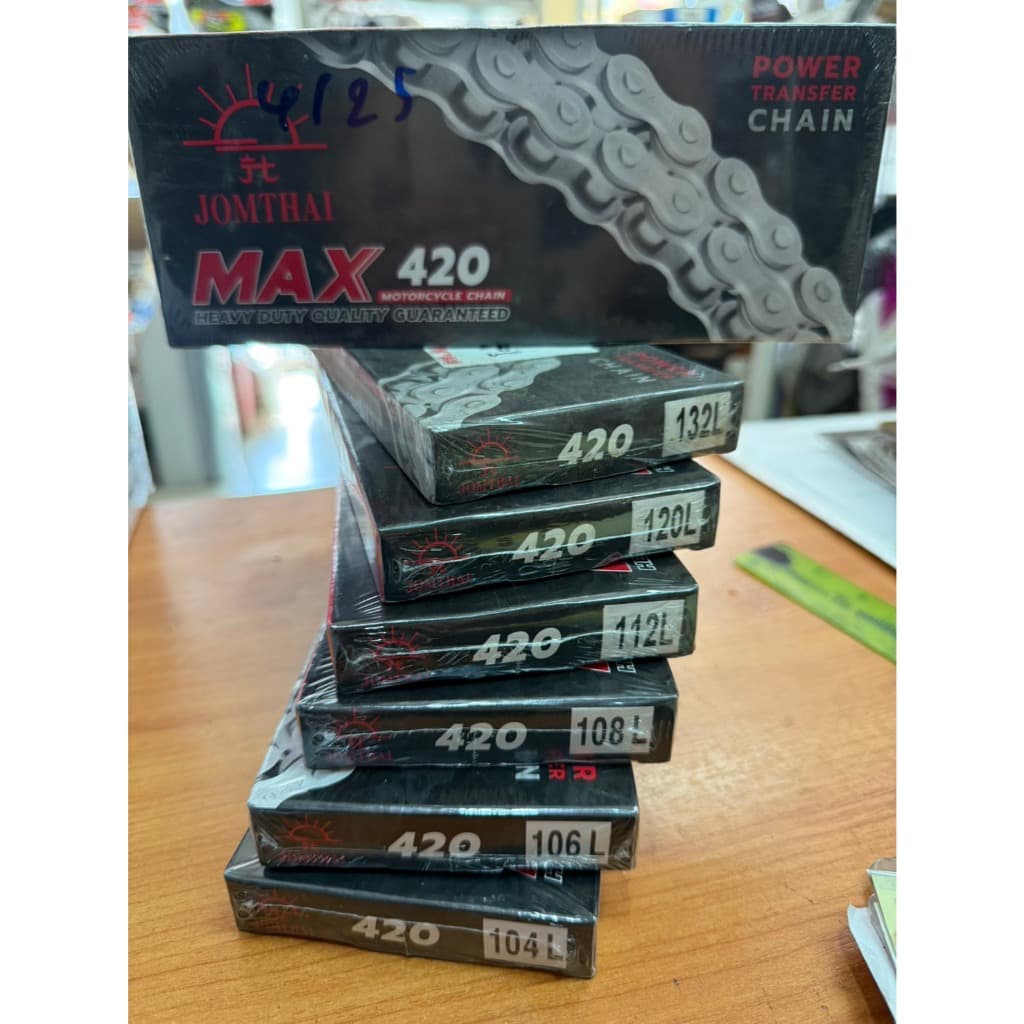 โซ่พระอาทิตย์ แท้ 420 104ข้อ106ข้อ 108ข้อ 112ข้อ 120ข้อ 132ข้อ โซ่รถมอเตอร์ไซด์ สินค้าคุณภาพอย่างดี รูปที่ 3
