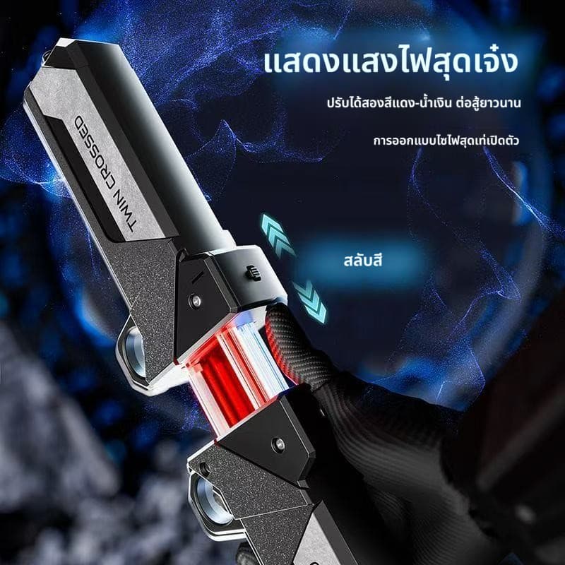 ดาบแสงยืดหดรุ่นใหม่ ของเล่นดาบแสงจากสงครามจักรวาล ดาบสองคมสามารถรวมเป็นหนึ่งเดียวได้ สามารถเปลี่ยนสีได้ แสงไฟกะพริบ รูปที่ 3
