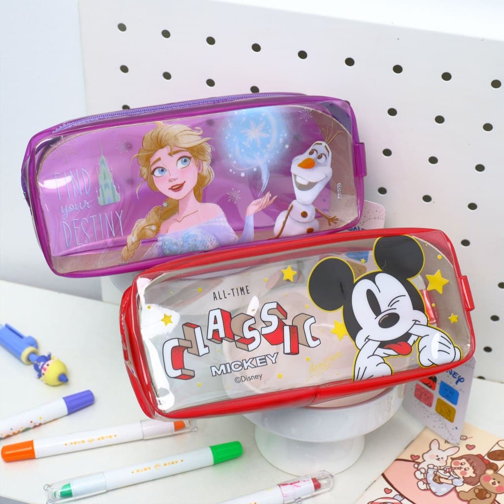 กระเป๋าดินสอ PVC กันน้ำ ใส ลายการ์ตูน Disney และ Sanrio - สินค้าลิขสิทธิ์แท้ รูปที่ 2