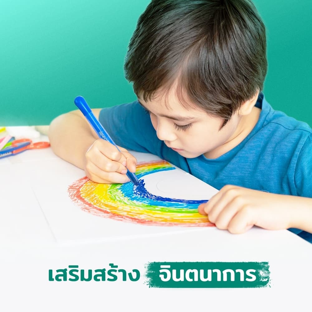 Bantex สีชอล์คน้ำมัน 12/24 สี ด้ามแบบหมุน ใช้งานง่าย ระบายลื่น ไม่เลอะมือ ไม่หักง่าย Oil Pastel รูปที่ 6