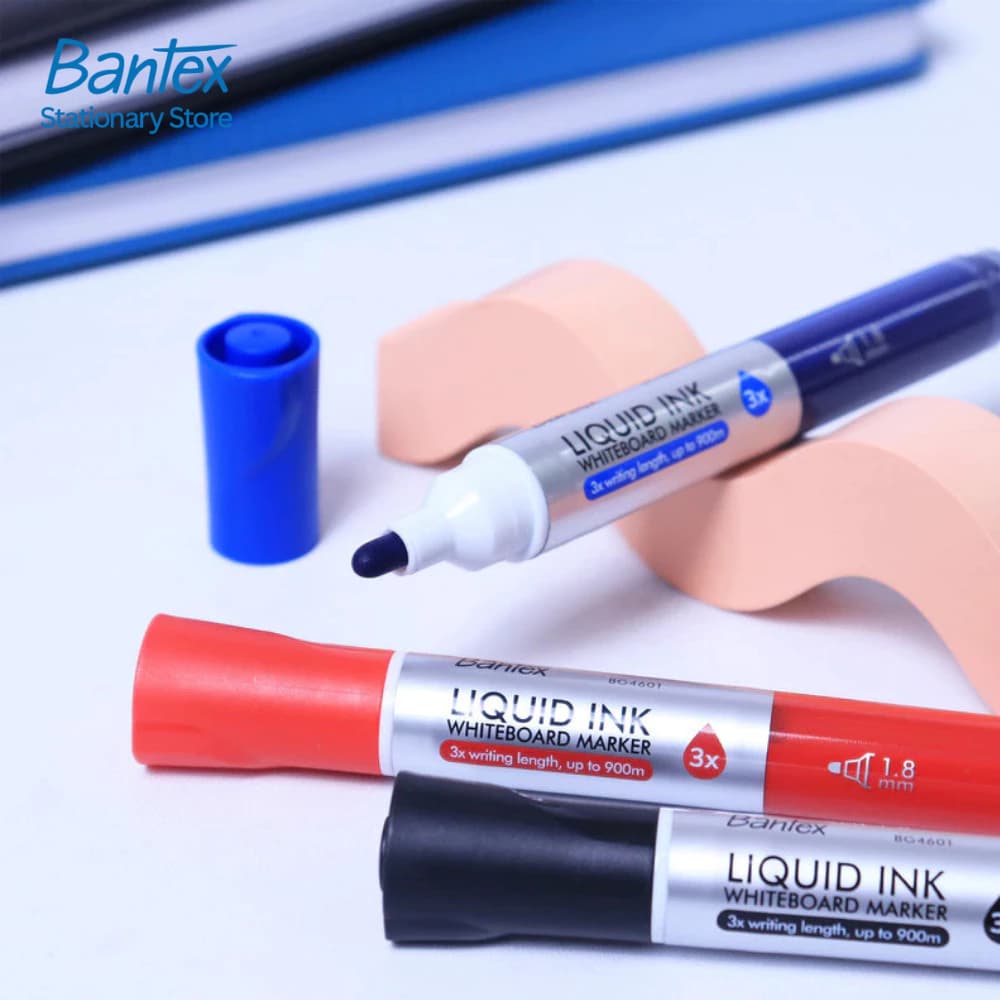 Bantex ปากกาไวท์บอร์ด ปากกามาร์กเกอร์ เขียนกระดาน เขียนลื่น ลบง่าย หัว 1.8 มม. Whiteboard Marker รูปที่ 3