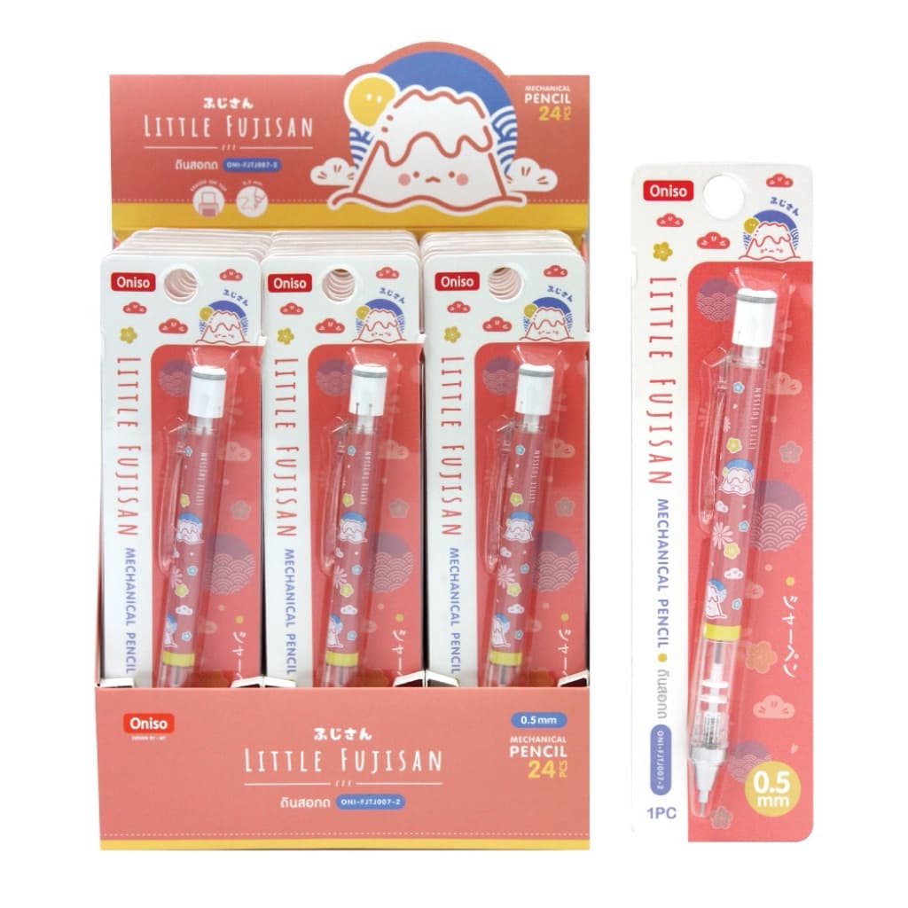 Oniso x Sanrio ดินสอกด อัตโนมัติ ลายลิขสิทธิ์แท้ 0.5 mm Kitty Marumo Hapidanbui Cogimyun Fujisan รูปที่ 7