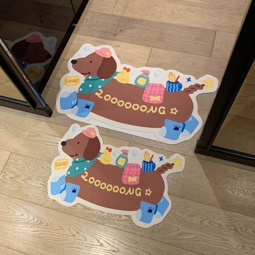 COJOYE พรมเช็ดเท้า 50X80cm พรมห้องน้ํา ซับน้ำได้ดี แผ่นดูดซับโคลนไดอะตอม กันลื่น PU-แห้งไ รูปที่ 8