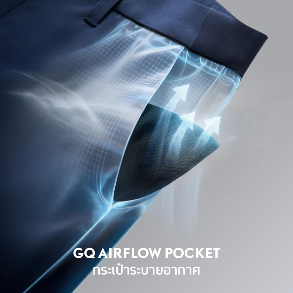 GQ Performance Pants™ กางเกงเป้าใหญ่ ไข่ไม่เบียด กางเกงผู้ชายทรงตรง สีดำ 3in1 ใส่ทำงาน ใส่เที่ยว ใส่ออกกำลังกาย รูปที่ 6