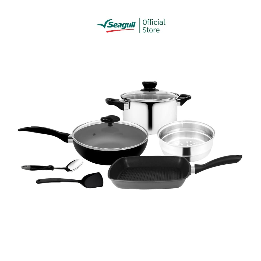 Seagull ชุดเครื่องครัว คอมพลีท พลัส 8 ชิ้น Complete Plus Cookware set รูปที่ 1