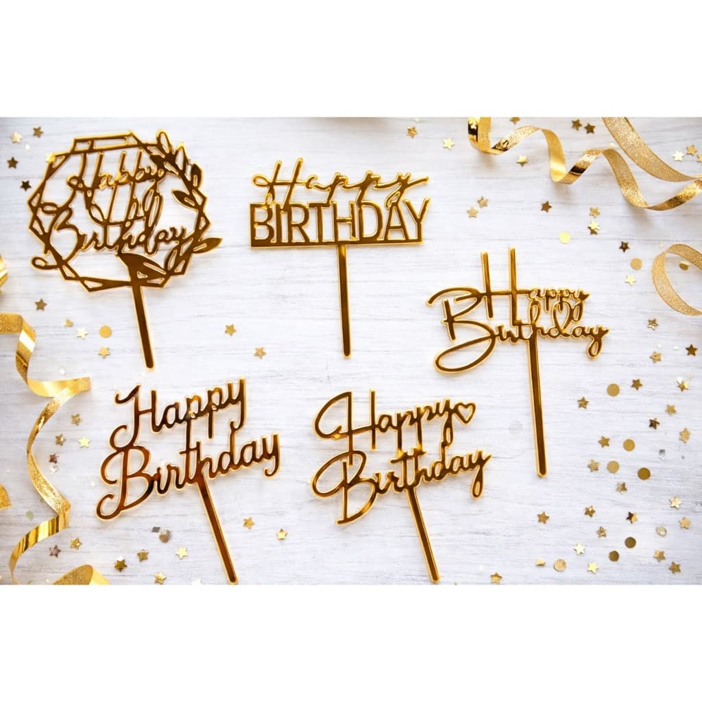 ป้าย Happy birthday ขนาดเล็ก แพค10ชิ้น ลอกฟิล์มออกก่อนใช้งาน รูปที่ 5