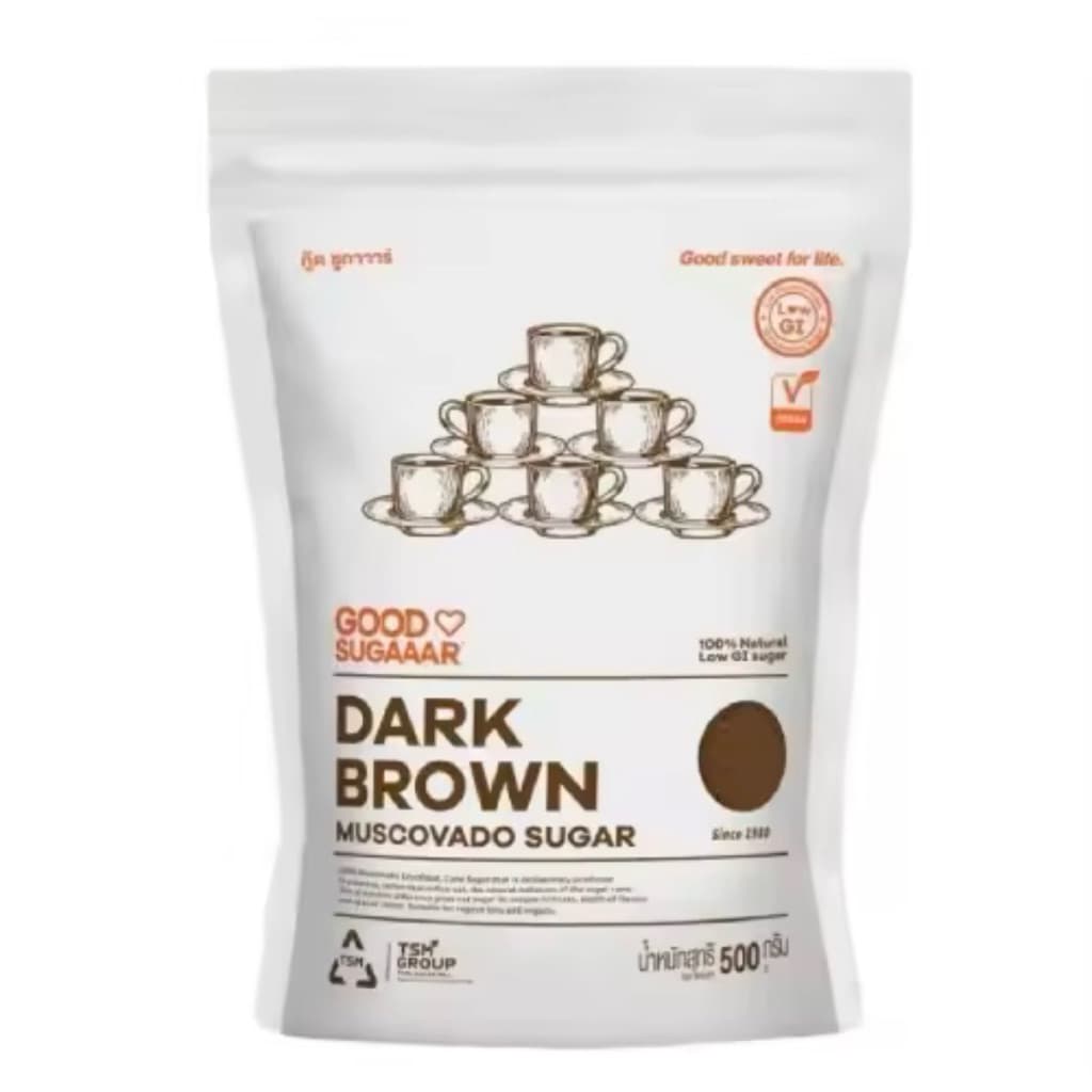Good Sugaaar Dark Brown/Light Brown Muscovado 500g/Muscovado Superball400g น้ำตาลทรายแดง ไลท์/ดาร์ก บราวน์ มัสโควาโด รูปที่ 1