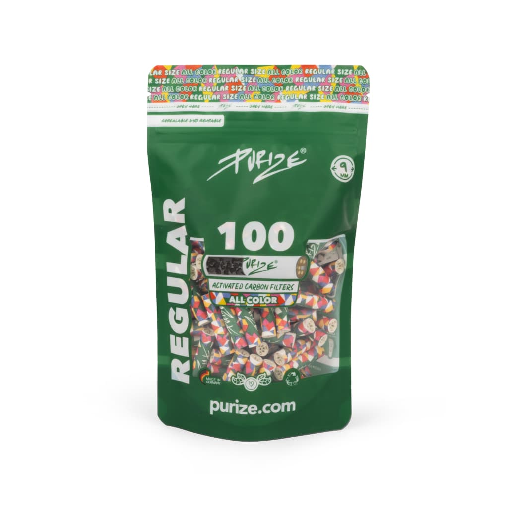 100 PURIZE® activated charcoal Filters | Regular Size 9 mm รูปที่ 1