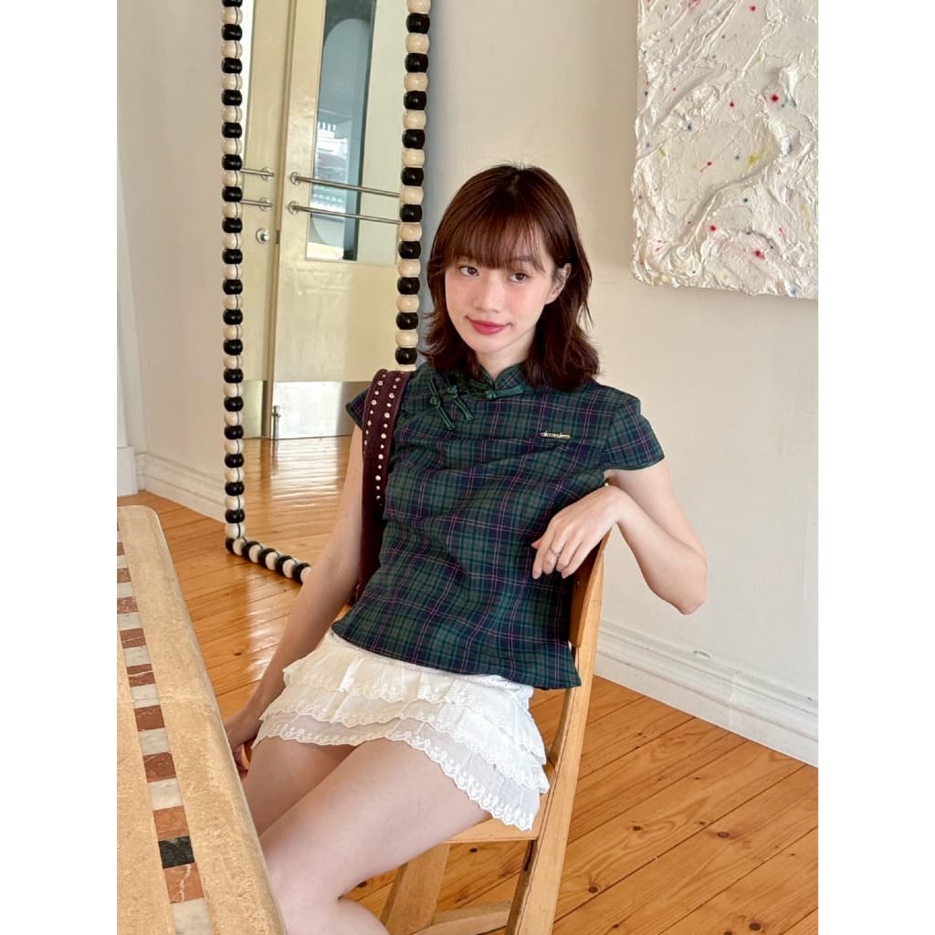 Choosedress A4679 Chu Qipao Top เสื้อตรุษจีนแขนสั้น ตรุษจีน 2026 ปีเสือ รูปที่ 5