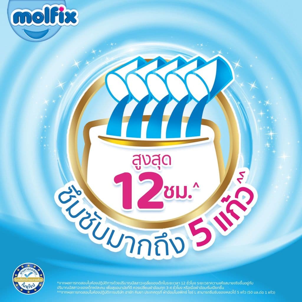 Molfix กางเกงผ้าอ้อมโมลฟิกซ์ เอ็กซ์ตร้า ดราย แพ้นส์ XL 54 ชิ้น x3 รูปที่ 4