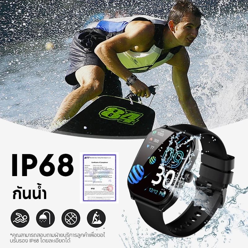 Goodi Smart Watch Pro นาฬิกาสมาร์ทวอทช์ จอแสดงผล รับและโทรออก การวัดออกซิเจนในเลือด สําหรับ os & Androd รูปที่ 9
