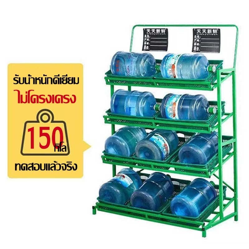 ชั้นวางโชว์ผัก ชั้นวางผลไม้ 120*60*170CM วางของได้หลายชั้น แข็งแรงไม่โครงเครง รูปที่ 9