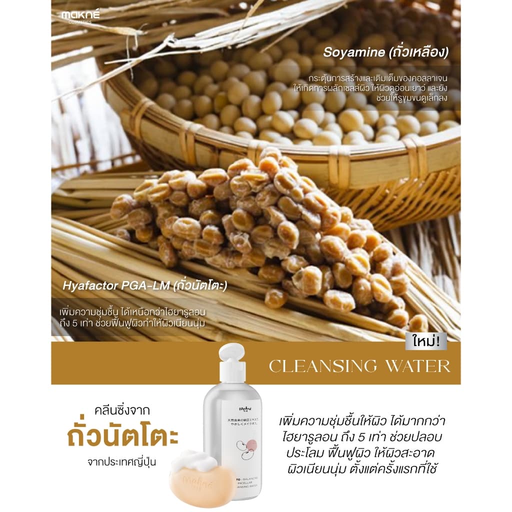 นัตโตะ บาลานซิ่ง ไมเซล่า คลีนซิ่ง วอเตอร์ Makne Natto Balancing Micellar Cleansing Water รูปที่ 4