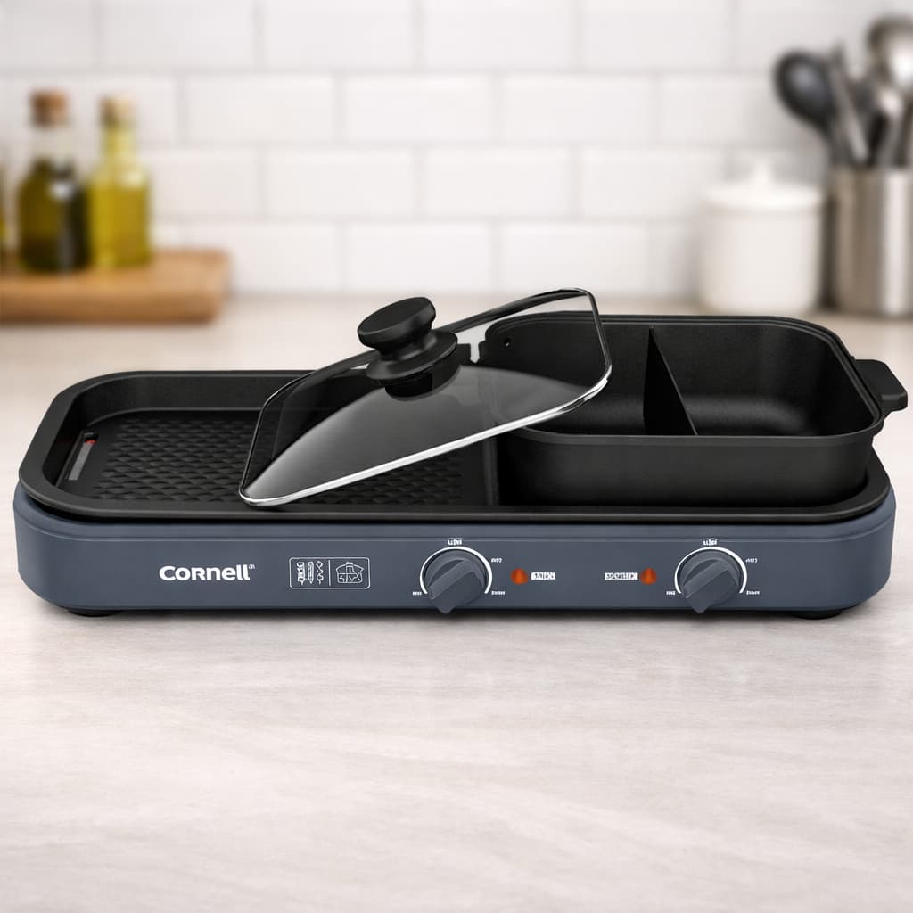 Cornell เตาปิ้งย่าง 2in1 ถอดล้างได้ ขนาดใหญ่ รุ่น CCG-EL98DT รูปที่ 5