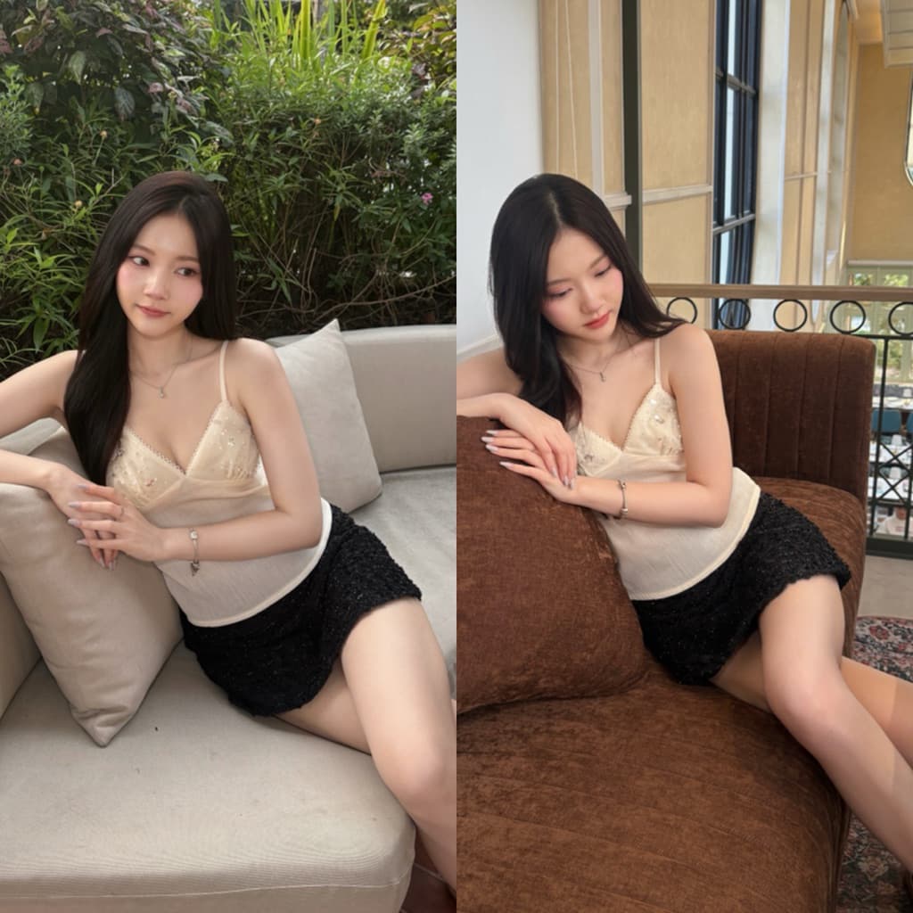 Sun.turday กระโปรงเอวต่ำ ผ้าวิ้งมีกางเกงซับใน รุ่น coco skirt รูปที่ 2
