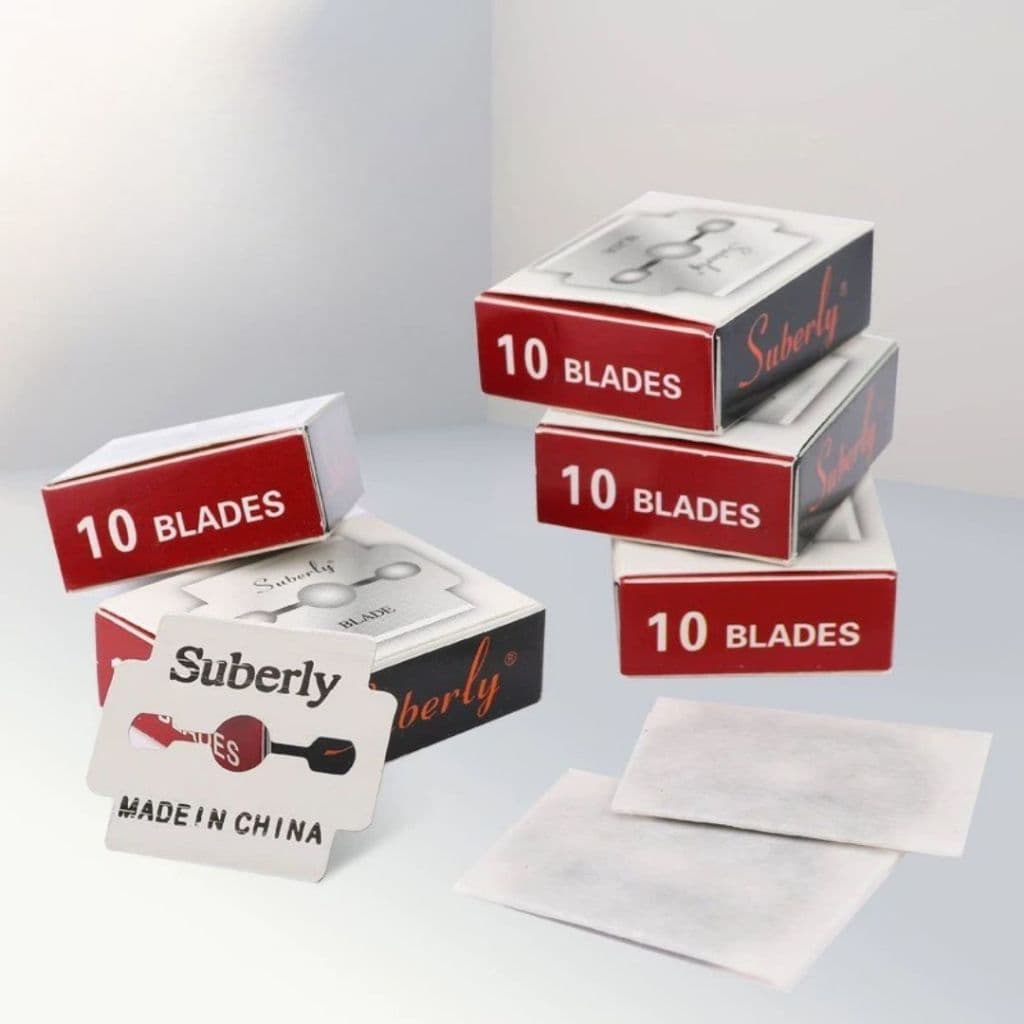 BLADEใบมีด 100 ชิ้น สำหรับใส่ ที่ขูดเท้า ที่ขัดส้นเท้าแตก ใบมีด suberly ขนาด2.5 x 2.1 cm.ใบมีดสแตนเลส คม อย่างดี รูปที่ 8