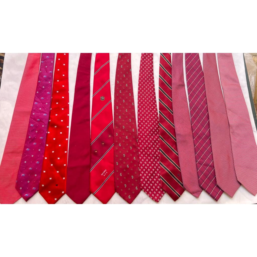 Set44Red Tie เนคสีแดงแบบผูกนำเข้าญี่ปุ่นมีแบรนด์คัดเกรด รูปที่ 3