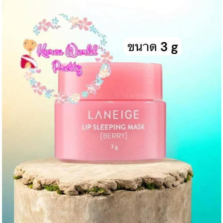 Laneige Water sleeping mask 15ml /Blue Hyaluronic MoistureCream 10ml/ Lip Sleeping Mask3g /Bouncy Firm Sleeping Mask10ml รูปที่ 8